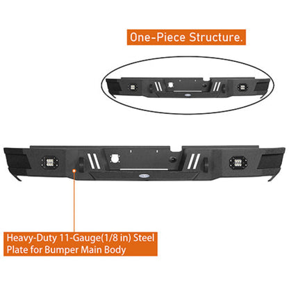 2003-2009 Dodge Ram 2500 3500 HR Rear Bumper Guard Protector - HookeRoad - HE.6463