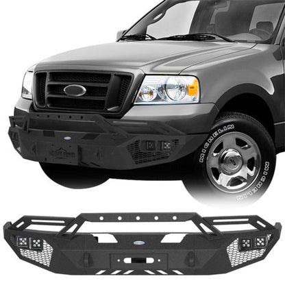 2004-2008 Ford F-150 Steel Front Bumper w/ Winch Plate - Hooke Road - HE.8007