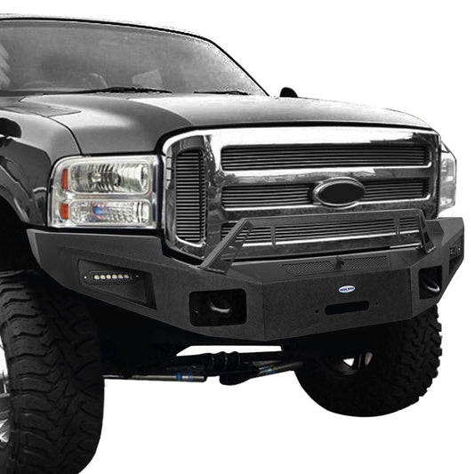 2005-2007 Ford F-250 F-350 Offroad Front Bumper w/Winch Plate - Hooke Road