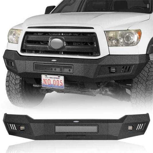 2007-2013 Toyota Tundra Front Bumper Replacement Textured Black - HookeRoad - HE.5209
