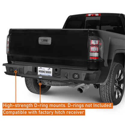 2007-2018 GMC Sierra 1500 Rear Bumper w/ LED Spotlights - Hooke Road - HE.9462