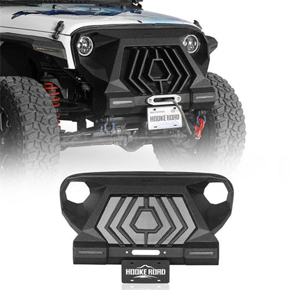 Jeep JK Grill w/ Winch Plate (07-18 Jeep Wrangler JK) - Hooke Road