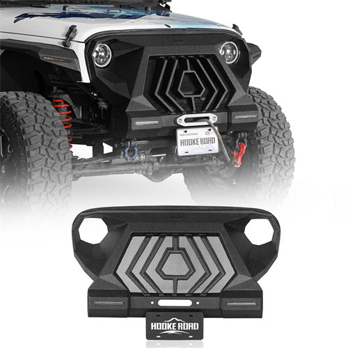 Jeep JK Grill w/ Winch Plate (07-18 Jeep Wrangler JK) - Hooke Road