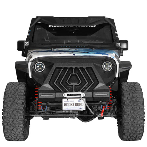 Jeep JK Grill w/ Winch Plate (07-18 Jeep Wrangler JK) - Hooke Road
