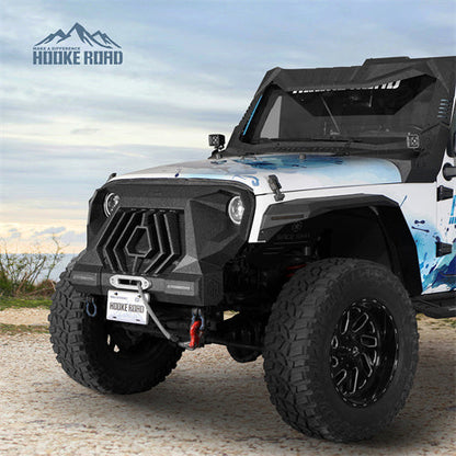 Jeep JK Grill w/ Winch Plate (07-18 Jeep Wrangler JK) - Hooke Road