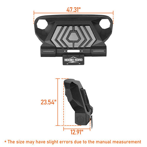 Jeep JK Grill w/ Winch Plate (07-18 Jeep Wrangler JK) - Hooke Road