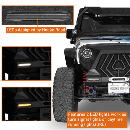 Jeep JK Grill w/ Winch Plate (07-18 Jeep Wrangler JK) - Hooke Road