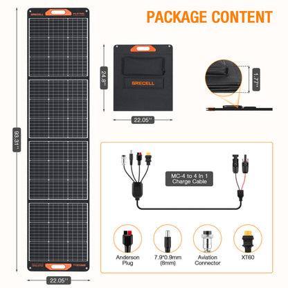 GRECELL 200W PRO Portable Solar Panel -  DYZDB0003AGE