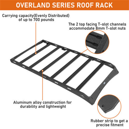 2010-2023 Lexus GX460 Roof Rack w/ 6 Aluminum Cross Bars - Hooke Road - HE.4603-S