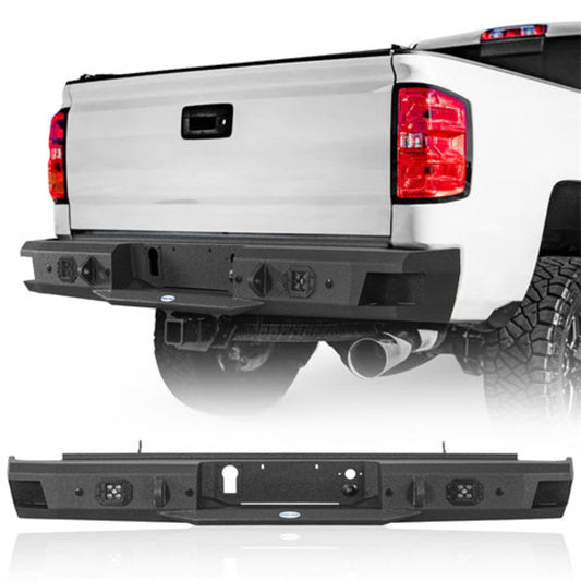 2011-2019 Chevy Silverado & Sierra 2500HD 3500HD Steel Rear Bumper - Hooke Road - HE.9531