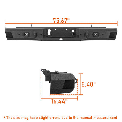 2011-2019 Chevy Silverado & Sierra 2500HD 3500HD Steel Rear Bumper - Hooke Road - HE.9531