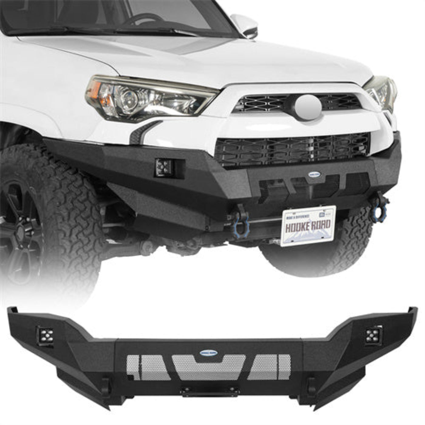 2014-2024 Toyota 4Runner Front Bumper w/ Spotlights - Hooke Road - HE.9822-S