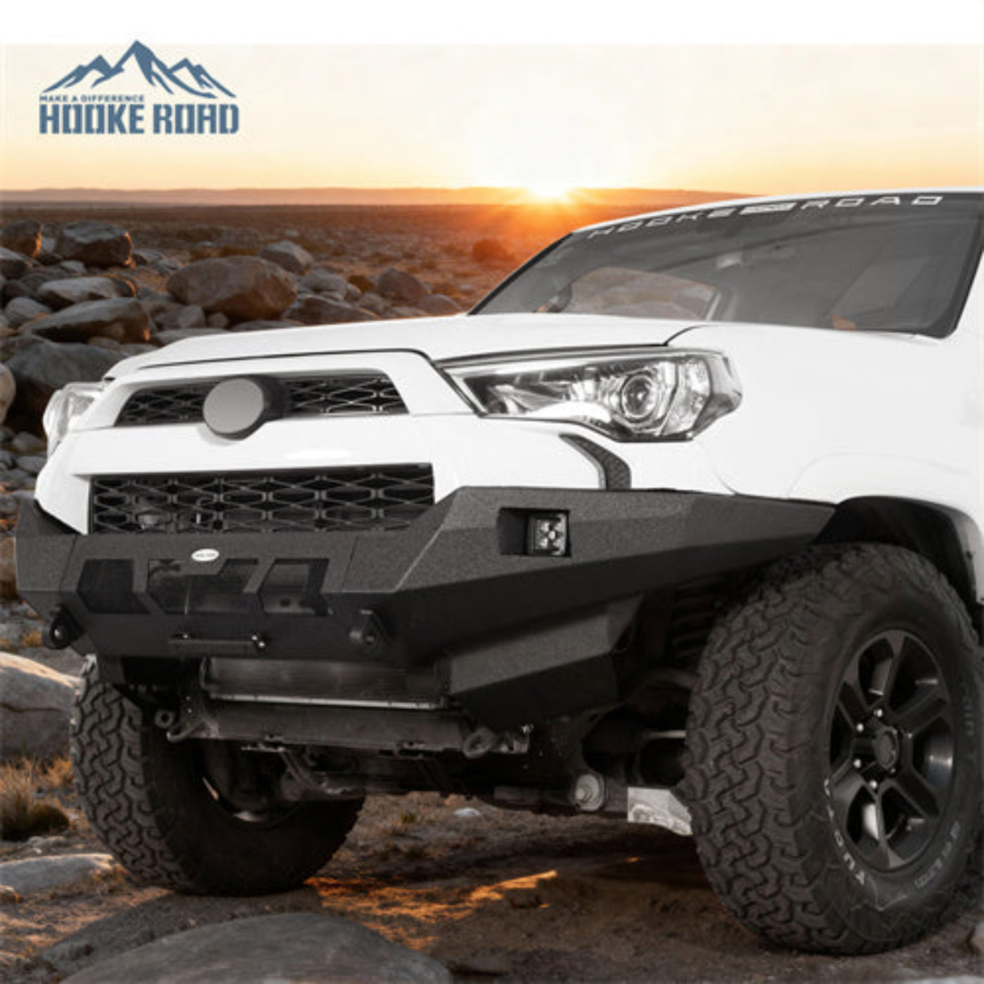 2014-2024 Toyota 4Runner Front Bumper w/ Spotlights - Hooke Road - HE.9822-S