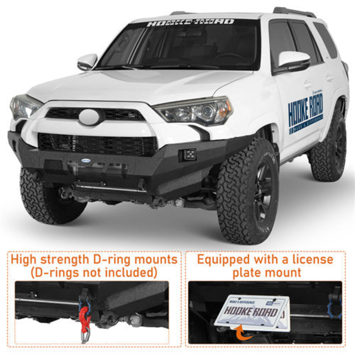 2014-2024 Toyota 4Runner Front Bumper w/ Spotlights - Hooke Road - HE.9822-S