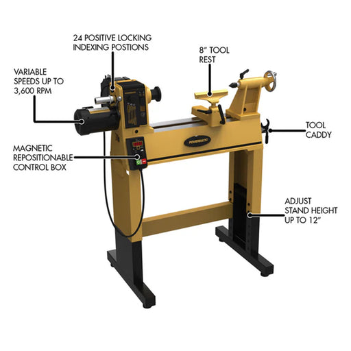 Powermatic 2014 Lathe With Stand - PM9-1792014AK