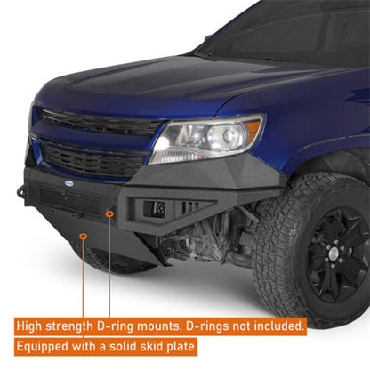 15-20 Chevy Colorado Front Bumper w/Skid Plate(Excluding ZR2 Models) - Hooke Road - HE.9114-S