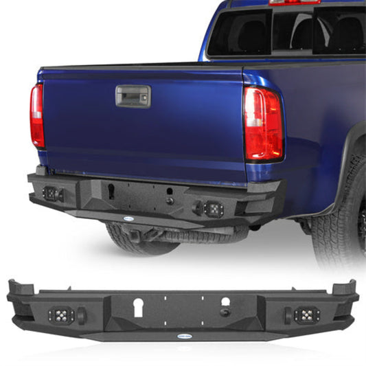 2015-2022 Chevy Colorado & GMC Canyon Steel Rear Bumper (Excluding ZR2 Models) - Hooke Road  - HE.9110-S