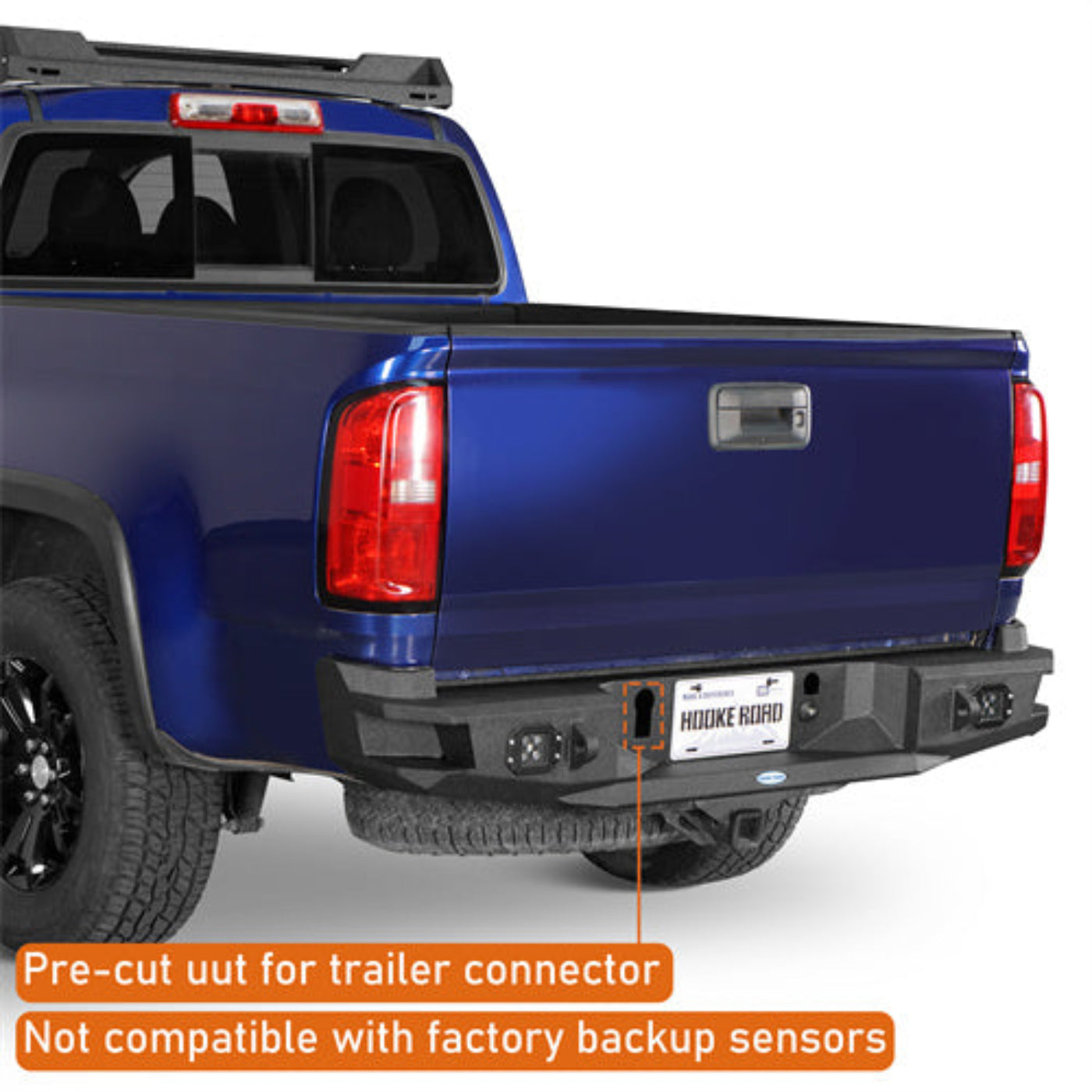 2015-2022 Chevy Colorado & GMC Canyon Steel Rear Bumper (Excluding ZR2 Models) - Hooke Road  - HE.9110-S