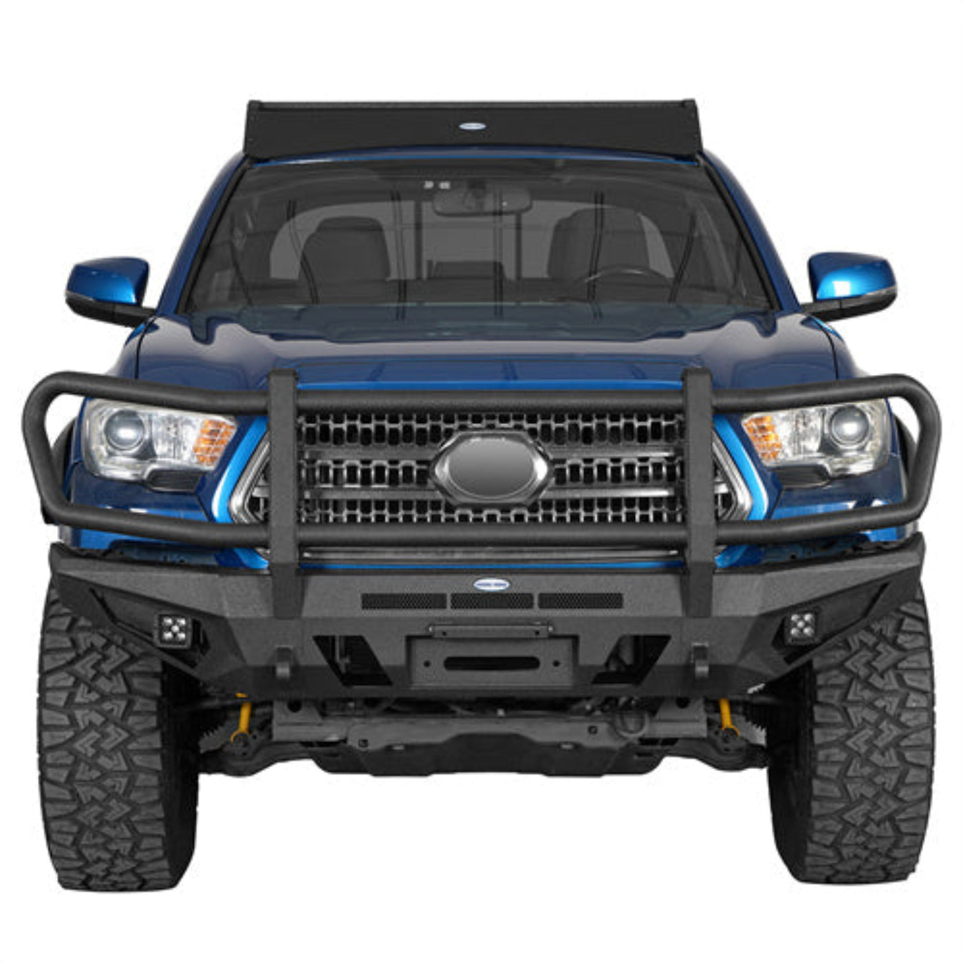 2016-2023 Toyota Tacoma Brush Guard Front Grille Bumper - Hooke Road - HE.4232A-S+HE.4232B-S