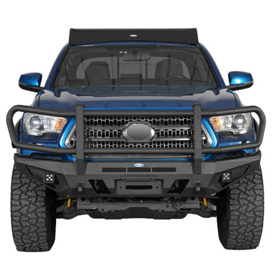 2016-2023 Toyota Tacoma Brush Guard Front Grille Bumper - Hooke Road - HE.4232A-S+HE.4232B-S
