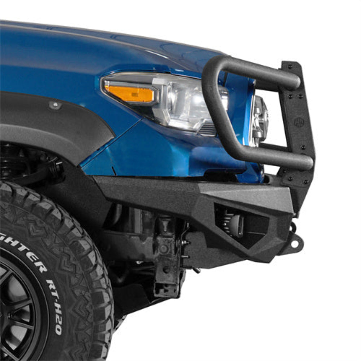 2016-2023 Toyota Tacoma Brush Guard Front Grille Bumper - Hooke Road - HE.4232A-S+HE.4232B-S
