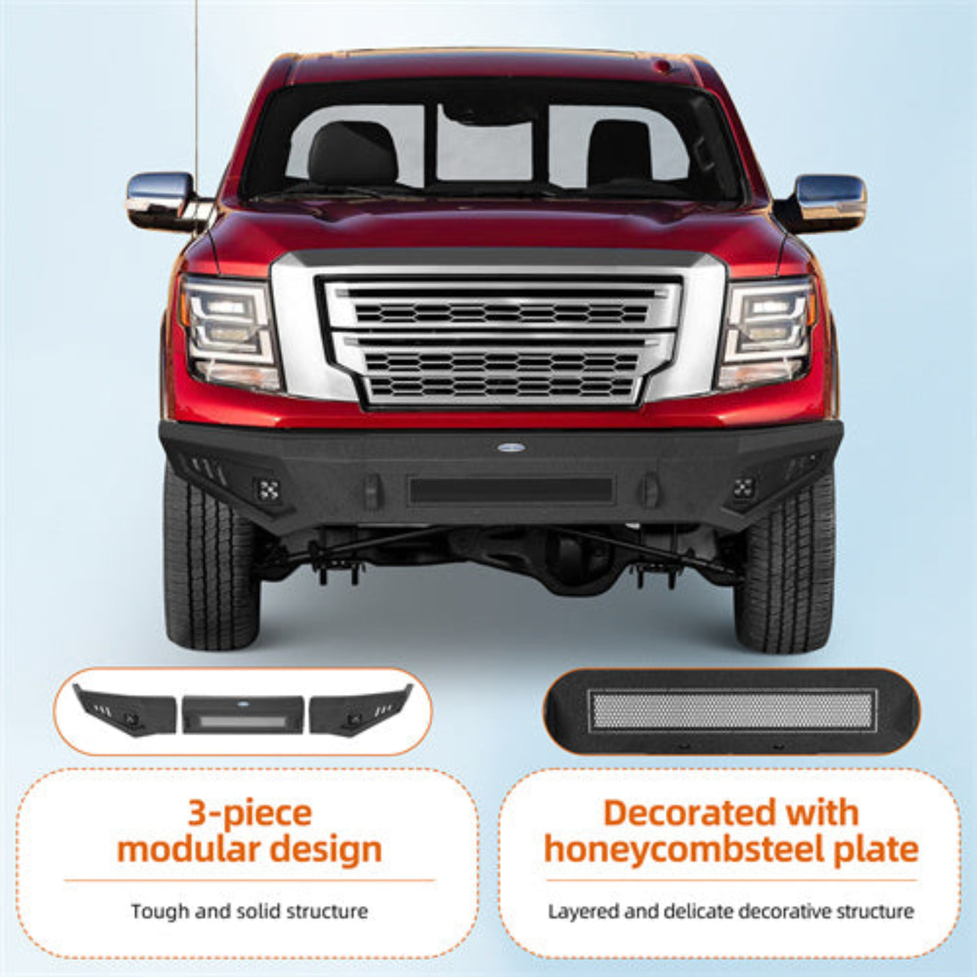 2017-2024 Nissan Titan Front Bumper (Excluding Titan XD) - Hooke Road - HE.5300