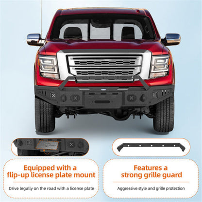 2017-2024  Nissan Titan Front Bumper /Winch Plate (Excluding Titan XD) - Hooke Road - HE.5302