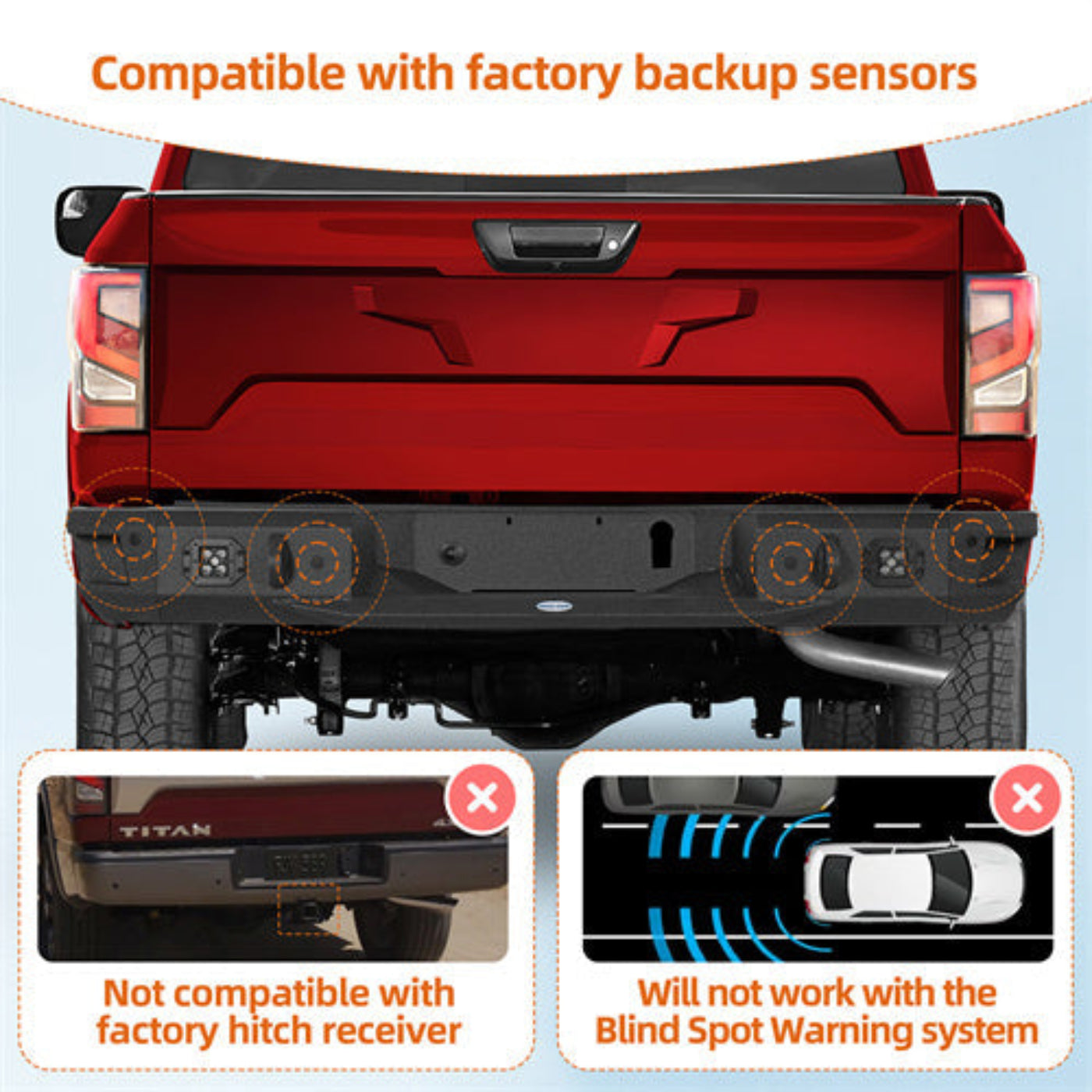 2017-2024 Nissan Titan Rear Bumper Replacement (Excluding Titan XD) - Hooke Road - HE.5303