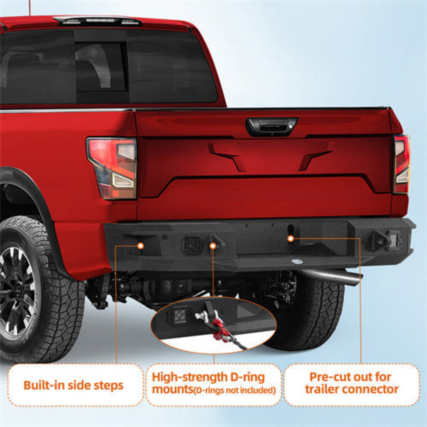 2017-2024 Nissan Titan Rear Bumper Replacement (Excluding Titan XD) - Hooke Road - HE.5303