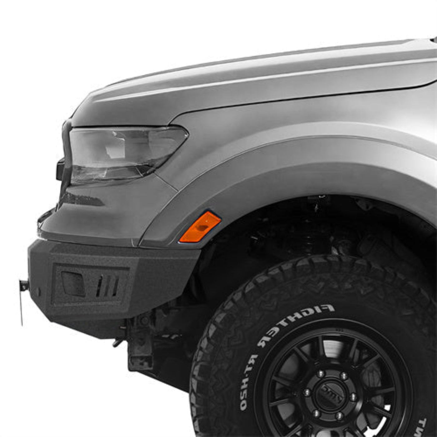 2019-2023 Ford Ranger Front Bumper w/LED Spotlights -Hooke Road - HE.8804