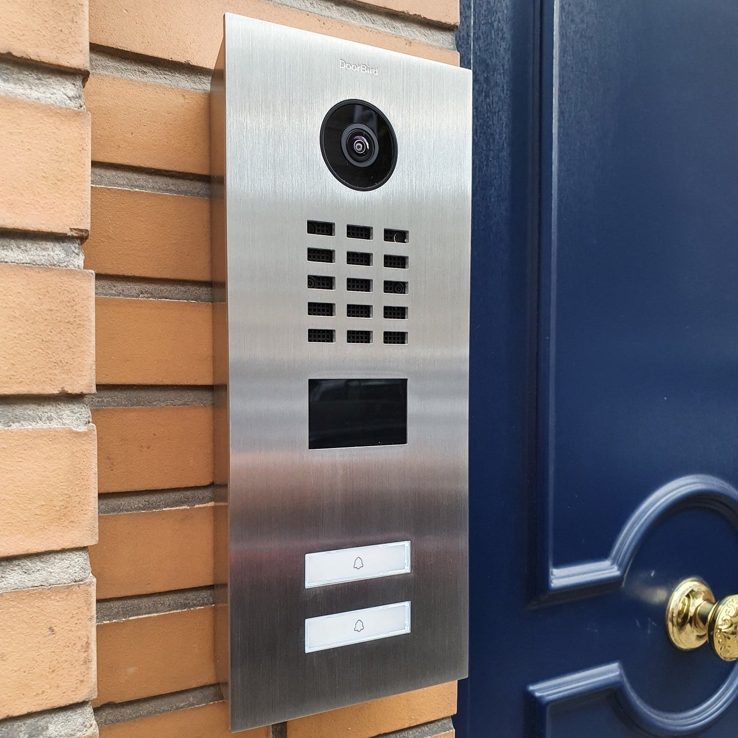 DoorBird D2102V IP Video Door Station, 2 Call Button in Orange Brown, RAL 8023