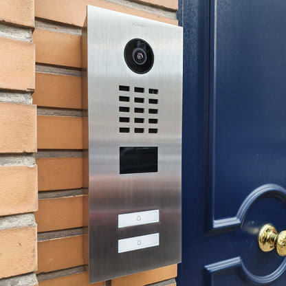 DoorBird D2102V IP Video Door Station, 2 Call Button in Orange Brown, RAL 8023