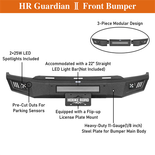 Hooke Road 21-23 Ford F-150 Front Bumper (Excluding Raptor) - HE.8304