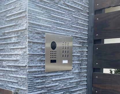 DoorBird D1101KH Modern Flush-Mount IP Video Door Station, 1 Call Button in Stainless Steel V4A