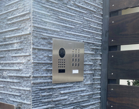 DoorBird D1101KH Modern Flush-Mount IP Video Door Station, 1 Call Button in Stainless Steel V4A