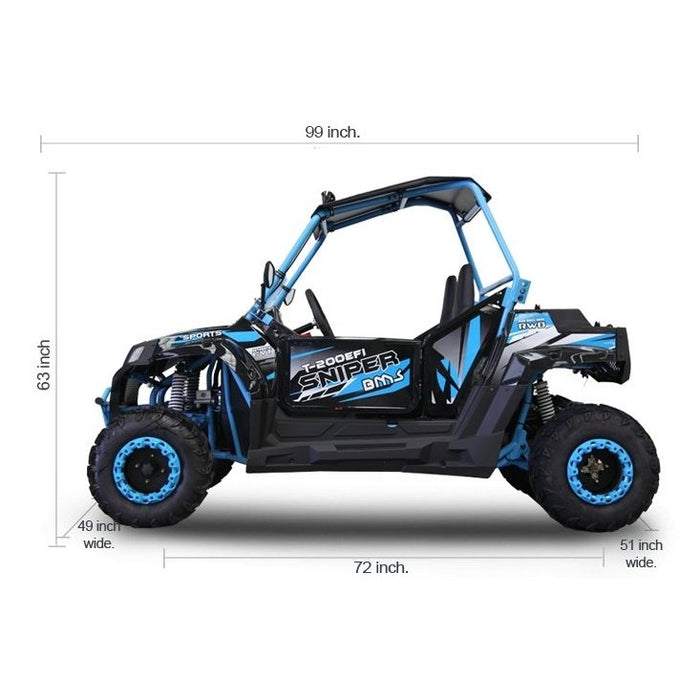 2024 BMS Motor Avenger 200 EFI Sport Side By Side Utility Terrain Vehicle UTV