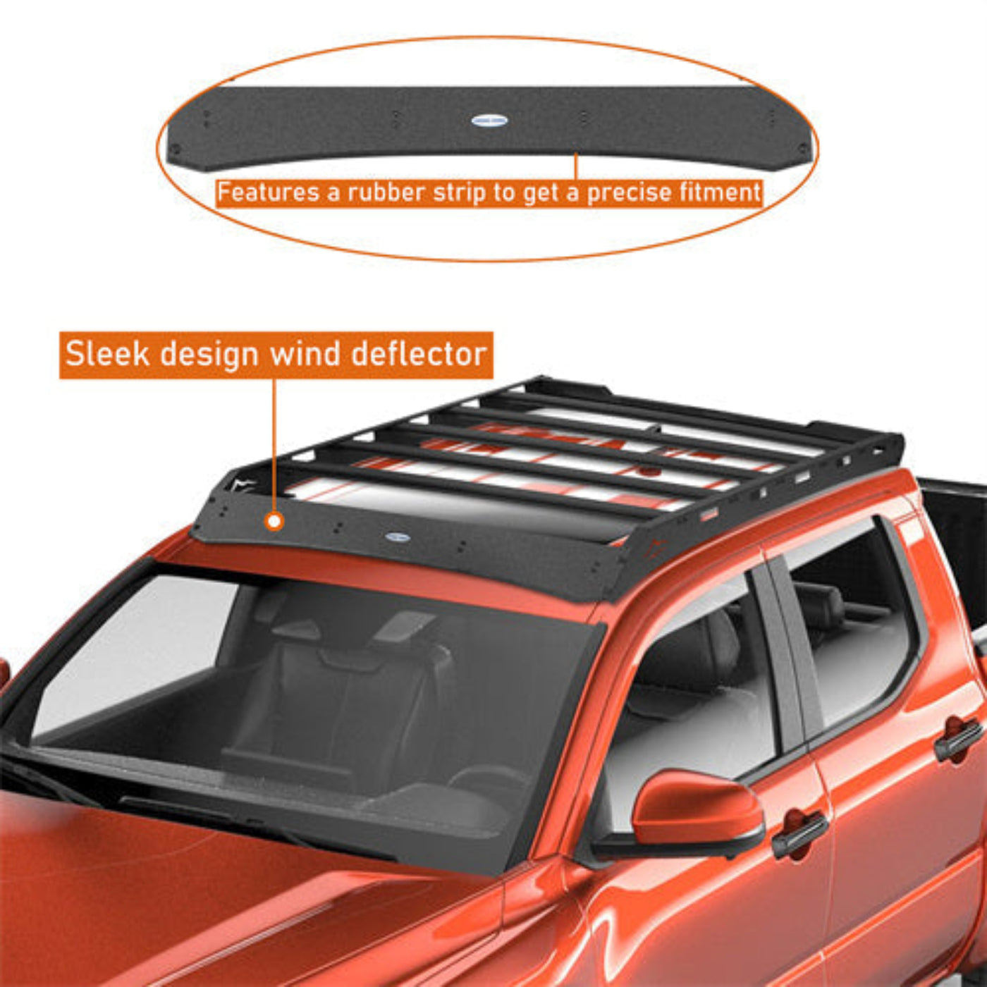 2024-2025 Toyota Tacoma Roof Racks for Double Cab - Hooke Road - HE.4400-S