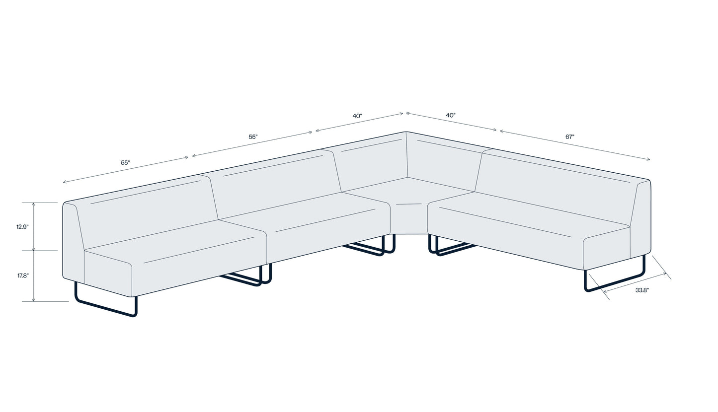 Riverbend Four-Piece Modular Sectional - BPB1096