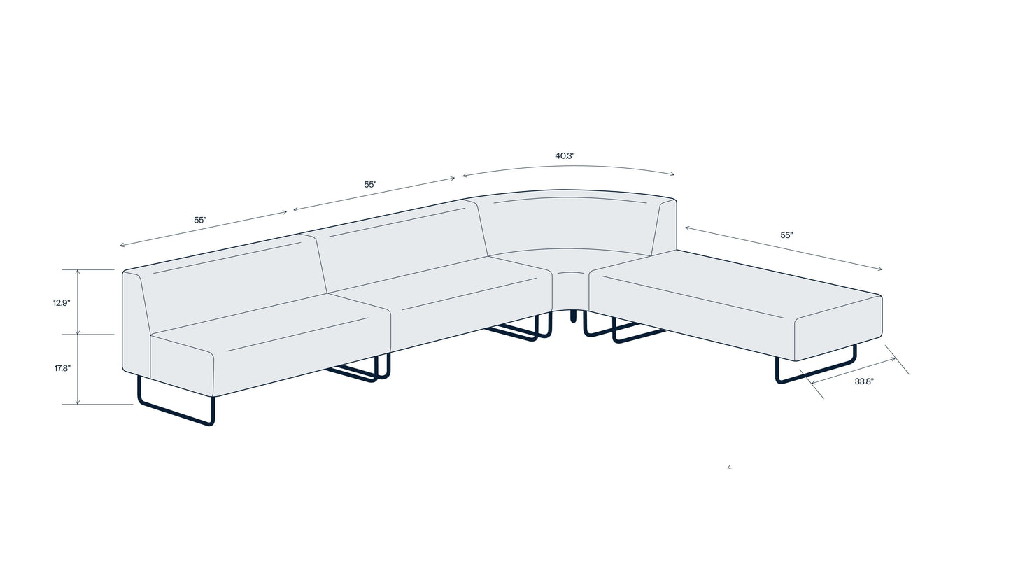 Riverbend Four-Piece Modular Sectional - BPB1096