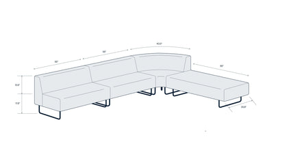 Riverbend Four-Piece Modular Sectional - BPB1096