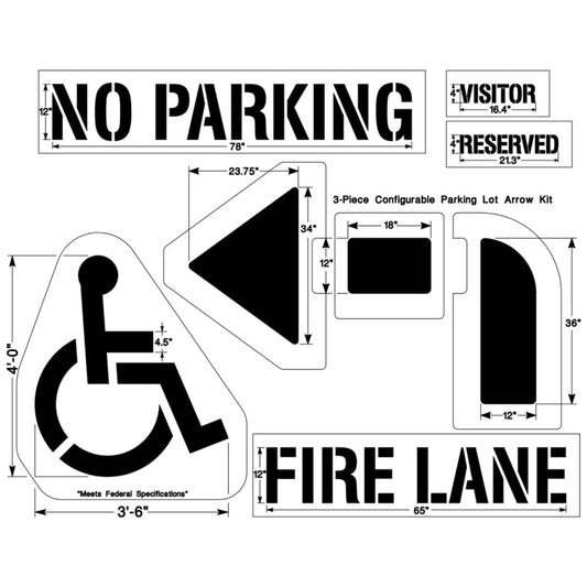 New Stripe Parking Lot Starter Stencil Kit - 1760795747321_41