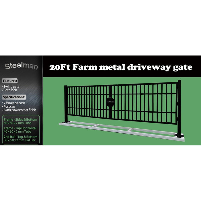 Chery Industrial 20ft Farm Metal Driveway Gate