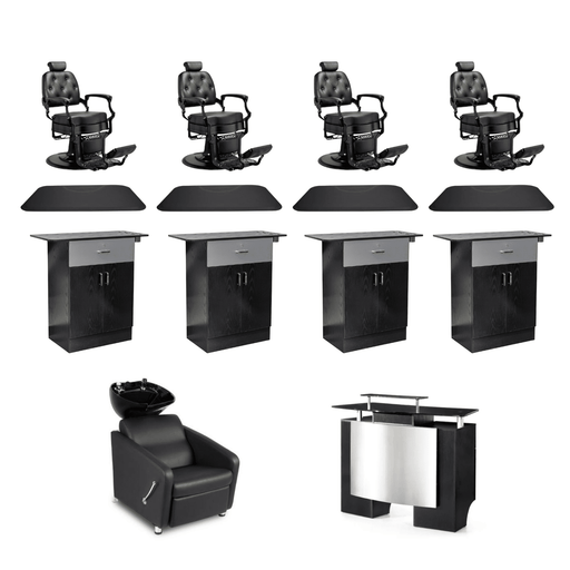 HAIR SALON - 4 SETS BARBER CHAIR PACKAGE