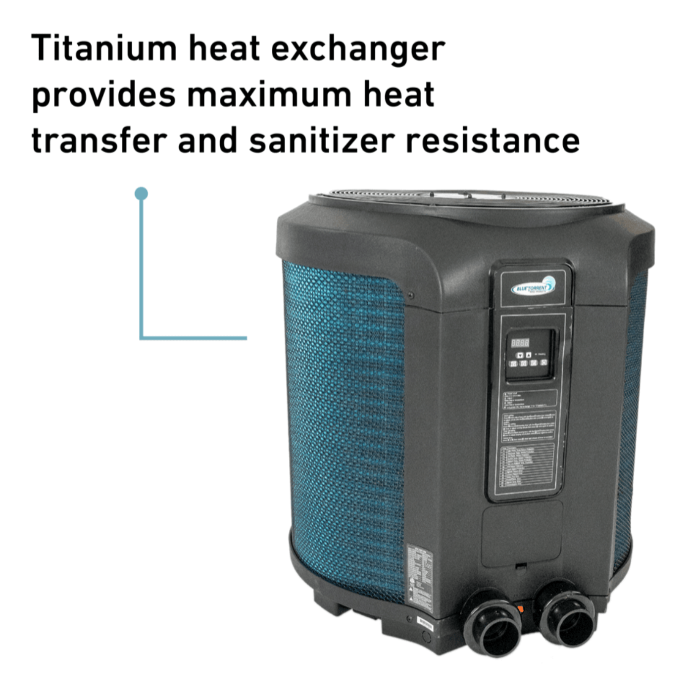 Blue Torrent Pool Heat Pump 95,000 BTU to Heat 18,000 Gallons - CFT 95 – Your Outdoor Setup Starts Here