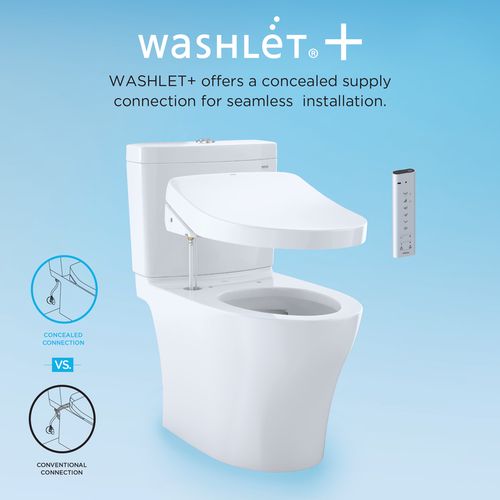 TOTO AIMES WASHLET+ S550E ONE-PIECE TOILET 1.28 GPF MW6263056CEFGA#01