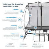 Springfree Trampoline Kids Outdoor Large Square 11 Ft Trampoline with Enclosure - 212964