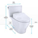 TOTO NEXUS WASHLET+ S550E TWO-PIECE TOILET 1.28 GPF MW4423056CEFGA#01