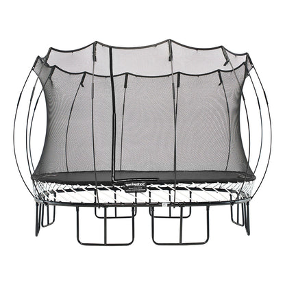 Springfree Outdoor Square 11 Foot Trampoline, Enclosure, Hoop Game, and Ladder - 215879