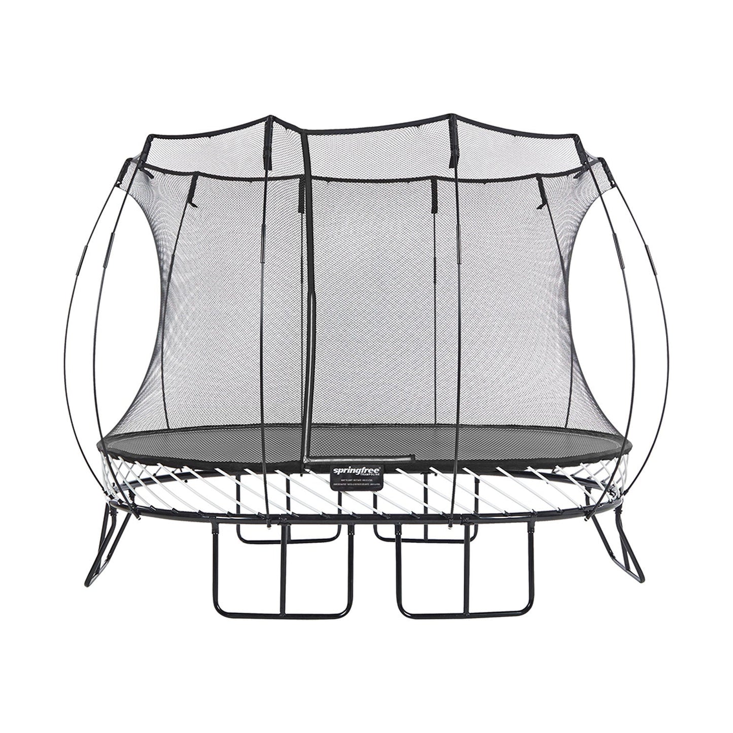 Springfree Outdoor 8 x 11 Ft Trampoline, Enclosure, Hoop Game, and Step Ladder - 215843