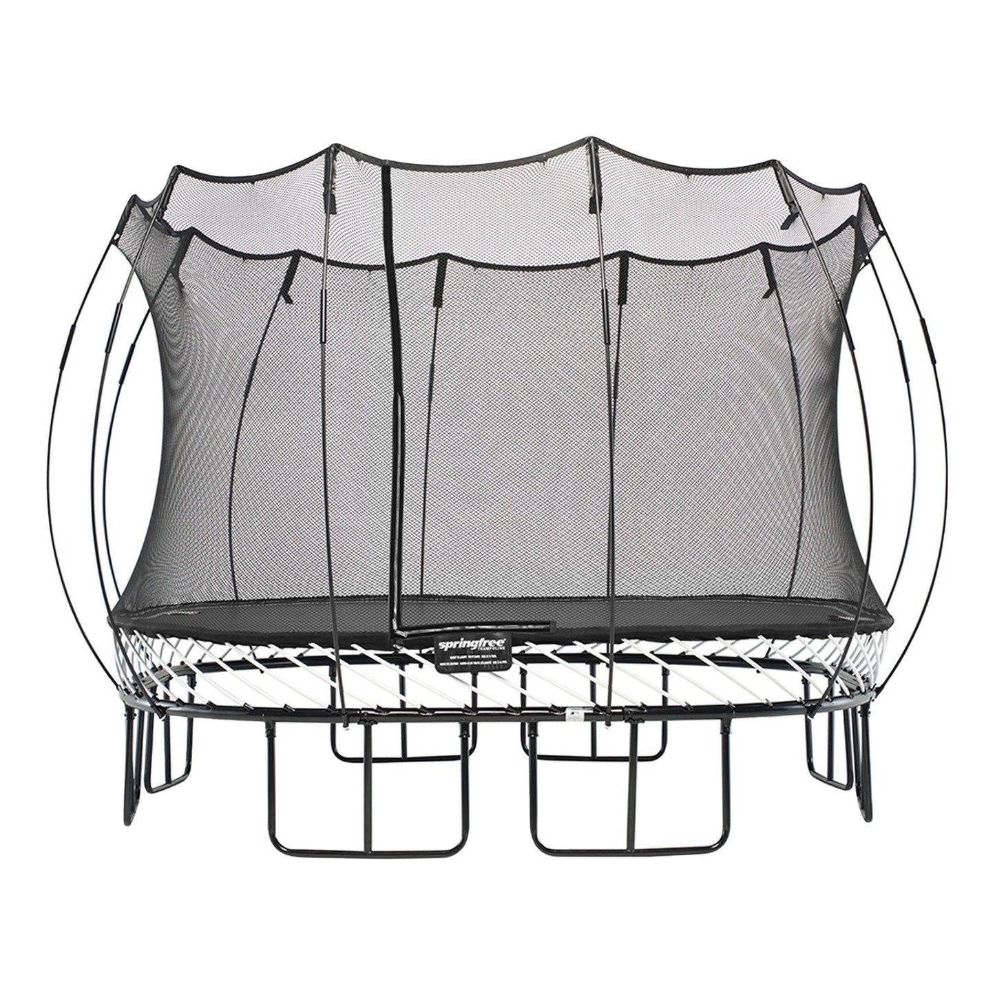 Springfree Outdoor Square 13 Foot Trampoline, Enclosure, Hoop Game, and Ladder - 215885